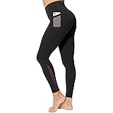 neppein Yoga Pants with Pockets,High Waist Tummy Control Stretch Gym Workout Running Leggings,Fitness Sports Tights for Women