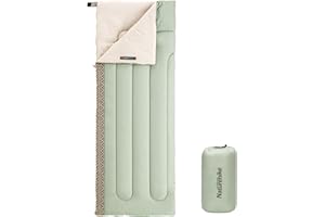 Naturehike Saco de Dormir Adulto Invierno Infantil niños 4 Estaciones Rectangulares Camping Impermeable 190x75cm 7-13℃ para Interiores y Exteriores para Senderismo Viajar