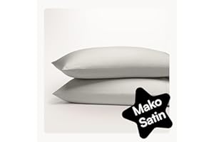 Seralino Seitenschläferkissen Bezug 40 x 145 Grau/Beige (2er Set) 100% Bio Baumwolle, Oeko-Tex, weicher Bezug für Seitenschläferkissen m. Reissverschluss, Bezug Seitenschläferkissen 145x40