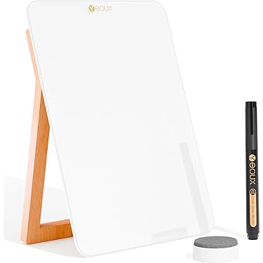 Ohuhu 6 pack mini whiteboard A4, 22 x 30 cm klein board dubbelzijdig, draagbaar droog uitwisbaar bord met pennen gummen, A4 Mini-witbord voor tekenen leren thuis in de klas