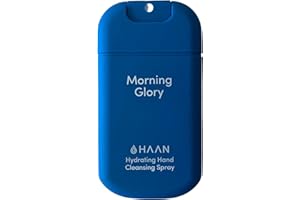 HAAN - Hydroalcoholic Hydrating Hand Sanitizer Spray With Aloe Vera Hand Sanitiser - Instantly Moisturizes - Morning Glory Scent, 30ml