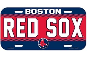 WINCRAFT Old Glory Boston Red Sox Plastic License Plate Licensed Sports Merchandise