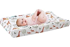 Honhoha Copri fasciatoio Lenzuola per fasciatoio in cotone traspirante e impermeabile, I fogli del tappetino per cambio del pannolino si adattano al cuscinetto da 32 "X 16".