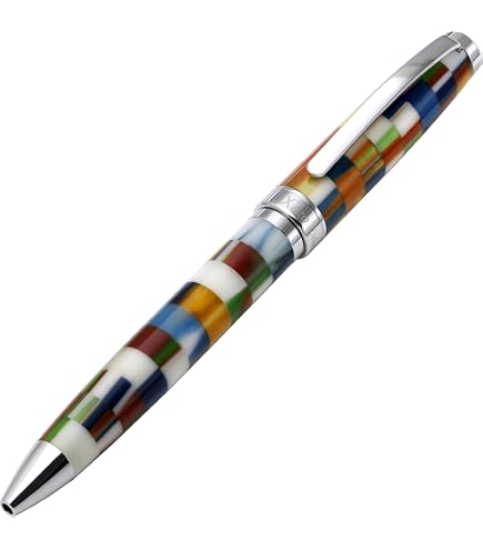 Xezo Penna a sfera Visionary, punta media. Laccata a mano nei colori rosso e nero. Numerata in edizione limitata di 500. Stile classico art deco, corpo retrò-futuristico