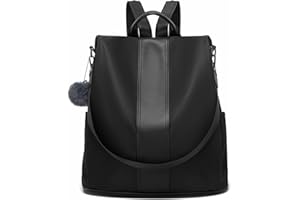Miss Lulu Anti-theft PU Backpack for Women - Large Capacity Backpack with Multiple Pockets, Convertible into Shoulder Bag for Work, Travel and Daily Use