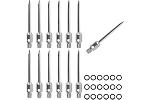 HERZWILD Dart tips, 12 pieces, dart rubber ring, steel tips, metal tips for steel dart