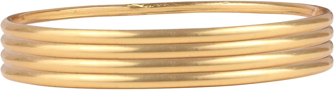 SUKRA GOLD Gold Plated Copper Bangle Set For Women & Girls (Yellow)