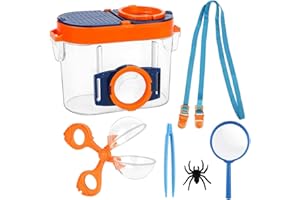 Uoimky Boite a Insecte pour Enfant, Boîte d'Observation des Insectes Ensemble Explorateur Extérieur Jouets Enfants Loupes à Insectes Kit Boite Loupe Insecte Outil d'Exploration de Nature Science