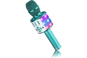 BONAOK Mikrofon dla dzieci bezprzewodowy, magiczny dźwięk mikrofon do karaoke, 4 w 1, urządzenie do karaoke Bluetooth, karaoke dla dorosłych karaoke mikrofon do śpiewania, na imprezę/na zewnątrz / w podróż (niebieski)