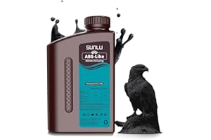 SUNLU Resina ABS-Like per stampante 3D 1KG, Resina a Polimerizzazione Rapida UV 405nm per Stampa 3D LCD/DLP/SLA, Non Fragile & Alta Precisione, Nero 1000g