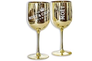 MOËT & CHANDON Moet and Chandon - Copas de champán (plástico, 1 unidad), color dorado