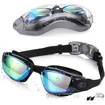 Swimming Goggles 2 Pack - Anti-Fog No Leak Design - Clear Vision For Adults & Teens