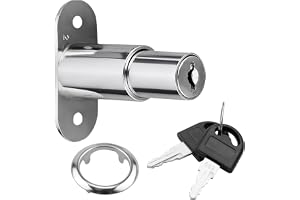 Skåpdörr, tryckcylinder, oliklåst möbelcylinder, cylinderdiam. 19 mm, robust stål, inkl. nyckel, lämplig för dörrtjocklek upp