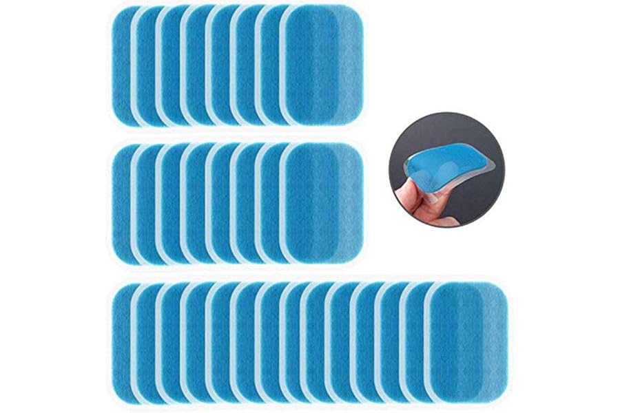 Leikedun TsLinc 40 Pcs Abs Trainer Replacement Gel Pads, Ab Stimulators Sticky Pads,Replacement Muscle Toner Pads Abdominal Muscle Toner Gel Pads for Abs Toner
