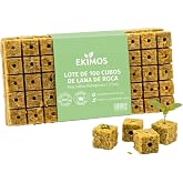 Pack of 100 Hydroponic Cubes 1" Hydroponic Cultivation Rock Wool