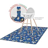Minimono Mama Sandalyesi Ve Aktivite &Ouml;rt&uuml;s&uuml; - Kaydırmaz Taban - Su İtici Y&uuml;zey - Yıkanabilir - 145x120cm, Uzay Macerası