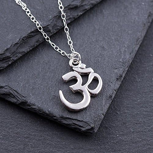 Om Symbol Pendant Necklace on a Sterling Silver Chain