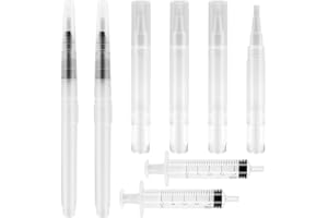 Sheryl&Rain 8 Pezzi Penna per Ritocchidi, 15ml+5ml Penne per Pittura per Ritocco con Siringhe, Pennarelli Vuoti per Ritocchi Vernici, Penna per Ritoccare la Vernice per Cartongesso