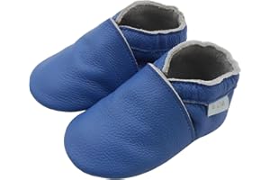 Basrakids Chaussons Cuir Souple Bébé Chaussures Bébé Fille Garcon - Antidérapants Chaussures Premiers Pas Bébé Fille
