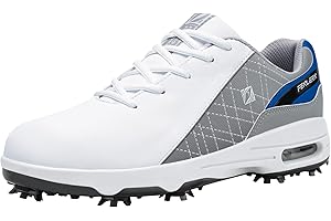 Fenlern Uomo Scarpe da Golf Soft Spikes Leggero Outdoor Anti Skid Scarpe da Golf per Gli Uomini