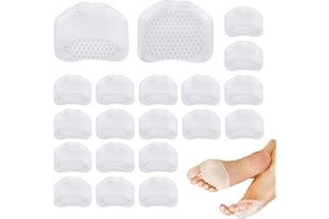 FANSEZQ 10 pairs of forefoot pads, Männliche und weibliche Fußpolster, gel, atmungsaktive und weiche Silikonfußpolster, foot protection, Vorfußschmerzen lindern, diabetische Füße, Hornhaut, Blasen