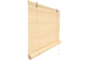 Victoria M. Estor Enrollable de Bambú para Interiores, Protección Solar y Privacidad para Ventanas y Puertas, 150 x 220 cm, Color Natural