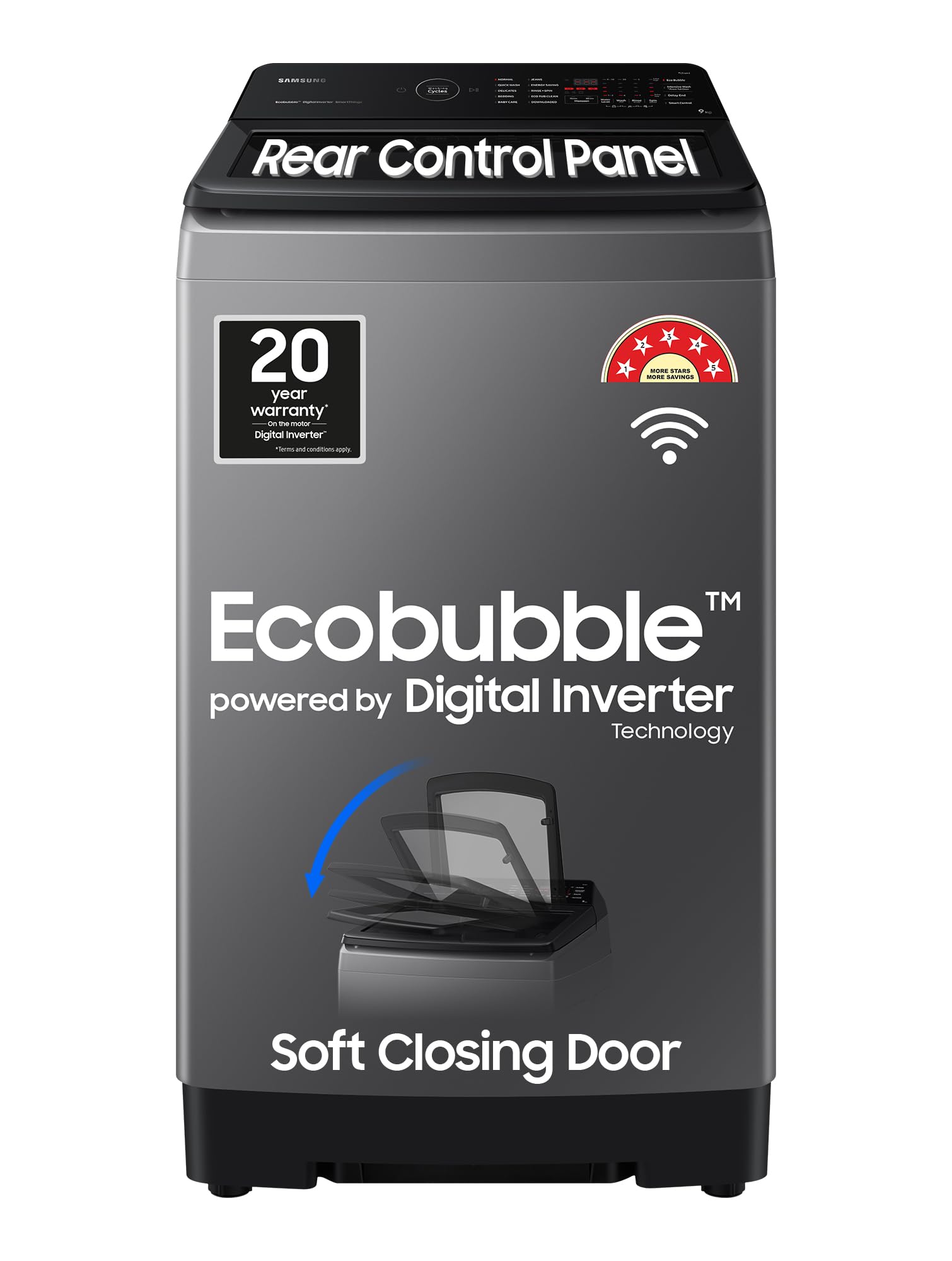 Samsung 9 kg 5 Star Eco Bubble Washing Machine: A Versailles Gray Marvel
