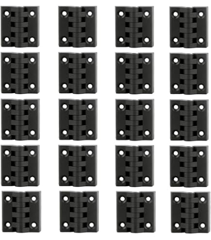 Mironey 1.57" X 1.18" Plastic Hinge – Black Nylon Door Hinges With Screws, 10-Pack For Industrial & Marine Use