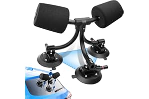 HLOGREE TriGrip Kayak Load Roller,3 Suction Cups Kayak Roller Loader,Kayak Helpers -Pump Vacuum Type- Kayak Roof Roller Loader Load Assist Mount,Kayak Loader Lift Assist System for Car SUV,Kayak Accessories
