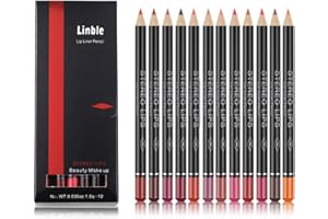 Matt Lipliner Set│12 Farben wasserfest Lippenkonturenstift dauerhafte, weiche, matte und sanfte Lippen Makeup Stifte Lip Liner Pencil von Linble