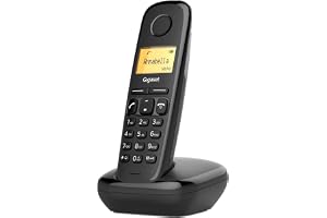 Gigaset A170 Teléfono DECT Inalámbrico, Fácil de Usar, Negro | Pantalla gráfica iluminada, instalación sencilla, [Versión Española]