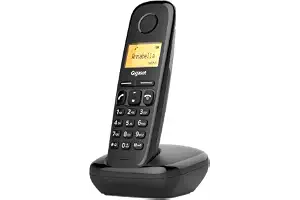 Gigaset A170 Teléfono DECT Inalámbrico, Fácil de Usar, Negro | Pantalla gráfica iluminada, instalación sencilla, [Versión Española]