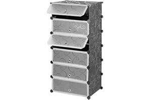 THINFAR Armadio in Tessuto, Guardaroba Portatile con Barre di Sospensione, Appendiabiti, Pieghevole, per Oggetti Personali, Vestiti, Scarpe, Giocattoli e Libri (HL102564)