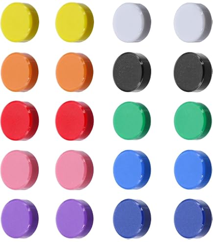50 Aimants Frigo Décoratifs Colorés - Puissants Petits Aimants Ronds Pour Tableaux Magnétiques