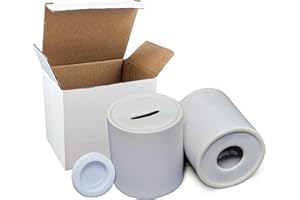 RelianceUK Pack of 12 Blank Sublimation Money Box | White Money Box for Children | Instill Habit of Saving in Children | Goals Saving Jar for Adults