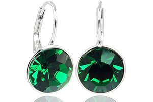 Nobel Silberohrringe Kristalle Damen-Ohrringe mit Klapperverschluß 925 Silber