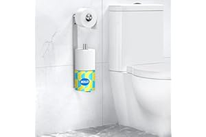 LONGZON Semplice Porta Carta Igienica, Acciaio Inossidabile SUS304 di Alta Qualità Antiruggine, Moderno Porta Rotolo Carta Igienica con Riserva per Bagno, Cucina, Toilette, Argento