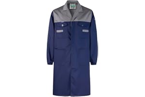 Oralidera Herren Arbeitsmantel Langarm Arbeitskittel Laborkittel Lang Werkstatt Mantel Arbeitskleidung Kittel Labormantel