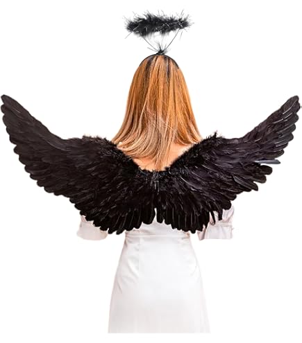Ailes D'ange Pour Costume Adulte - Déguisement Halloween, Carnaval, En Plumes (115x45 Cm) - 4