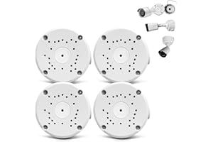 OOSSXX (Alluminio Metallico & Impermeabile)Scatola di Giunzione Staffa di Montaggio, Universale per Telecamera di Sicurezza Bullet, Scatola per Hide Cable Box (4pz)
