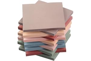 ‎NEWPLENTY Newplenty Sticky Notes, 12 Packung Haftnotizen, 76 x 76mm Aesthetic Vintage Selbstklebende Klebezettel Notizzettel für Büro Zuhause Schule Sitzung (Zentimeter, 7.6x7.6)