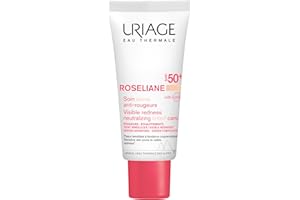 Uriage Roseliane CC Cream SPF30 - Extrait de Ginseng - Masque les Rougeurs, Unifie le Teint, Apaise Durablement - Crème Visage Teintée - Non Comédogène - Convient aux Peaux Sensibles à Rougeurs - 50ml