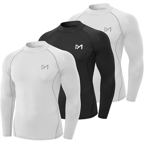 Haut Thermique Homme Hiver - Col Roulé Manches Longues - Sport Gym Ski - Compression Chaud