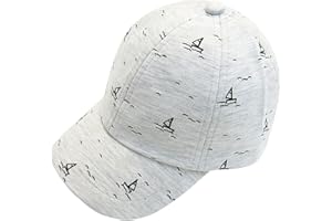 ANIMQUE Bambino Berretto da Baseball Bambini Cappellini da Baseball Cotone Regolabile Primavera Estate Barca a Vela Stampa Cappello da Sole
