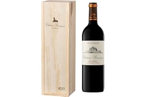 CASTEL CHATEAUX GRANDS CRUS Geschenkset Holzkiste - Château Barreyres - AOP Haut Medoc - Cru Bourgeois - Rotwein - 1 x 0,75L