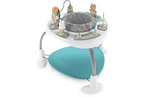 Ingenuity, Spring & Sprout, Aktivitätscenter 2-in-1, First Forest, Spielcentrum und Spieltisch mit Sprungkissen, Lichtern, Geräuschen und 11 interaktiven Aktivitäten, ab 6 monate