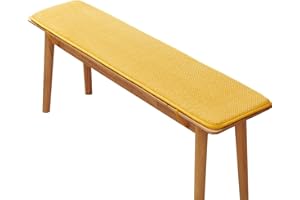 uyeoco Coussin de Siège Banc, Coussin de Banc Rectangulaire, Coussin de Banc de Jardin Épais Extérieur, Coussin Coussin pour Banc de Jardin, Baie Vitrée, Salle à Manger(Color:Yellow,Size:80x30cm)