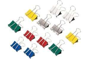 ‎MAUL MAUL original mauly Klemmer (12 Stück) 19 mm | Befestigung mit 7 mm zum Klemmen von bis zu 70 Blatt Papier | vielseitig einsetzbar im Büro, als Küchen Gadgets und im Haushalt | Bunt