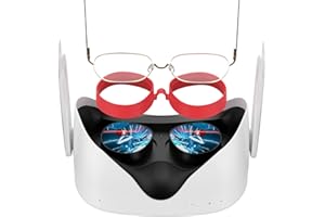 SUPERUS Silicone Protezione Lenti - Distanziatore Per Occhiali VR Compatibile Con Oculus/Meta Quest 2 - Accessori VR Per Evitare Graffi Agli Occhiali VR (Rosso)