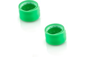 Office Box Rulómetro de 30 cm. - La Regla que se Hace un Rollo – Fabricado en Silicona extra Soft, Lavable y muy Resistente. Interior metálico - by Colorline (2 Ud. Verde)